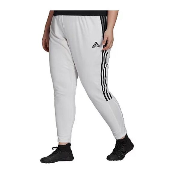 Brand New Plus Size Adidas Tiro Track Pants White & Black For Women Size‎ 2X - Picture 1 of 7